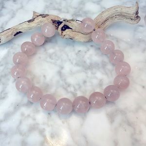 Large rose quartz beads